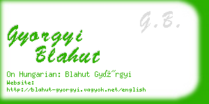 gyorgyi blahut business card
